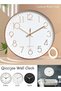 Qiccijoo Wall Clock 12-inch Silent Non-Ticking Round Wall Clocks Battery Operated Easy to Read for L - 3
