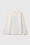 Boy's white oversized long sleeve t-shirt with snoopy print on the front - 2