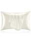 MahMir® Silk Satin Pillowcase for Hair and Skin Queen Ivory White Silk Pillowcase 2 Pack 76L x 51W C
