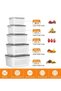 Yoawllty 5Pcs Fridge Food Storage Containers, Removable Draining Colanders with Lid, Fresh‑keeping O - 2