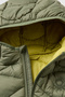 Boy's khaki puffer vest with hood and pockets - 3