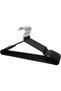 Feelings Metal Hanger PVC Coated 12-Piece Set 40cm, Black Clothes Hangers, Durable Space-Saving Garm