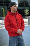 Men's Hooded Waterproof Casual Red Raincoat - 2