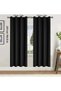 DUNISO 2 Panels Super Large Blackout Curtains (Black,132*241cm)Thermal Insulated Room Darkening Curt - 3
