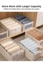SYMURA 4 Pieces Foldable Fabric Clothing Storage Box with Steel Frame | Modern Wardrobe Organizer Cl - 2
