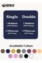 Eworld 3 Piece Luxury Navy Blue Striped Bed Sheet Set with 1 Flat Sheet and 2 Pillowcases for Hotel - 2