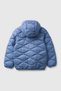 Boys' blue padded quilted puffer hooded jacket - 2
