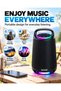 Portable Bluetooth Speaker, 80W RMS 160W Max Wireless Party Speaker with RGB LED Lights, Bluetooth 5.3, TWS Stereo Pairing, 5.25 Inch Subwoofer, IPX4 Water Resistant, 4400mAh Rechargeable Battery - 5