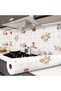 Zeemey 1 Roll, Aluminum Foil Metal Marble Wallpaper, Kitchen Oil-Proof Sticker, Heat-Resistant Wallp