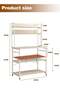 Visionnaire 5-Tier Kitchen Storage Shelf with Heavy-Duty Metal Frame & High-Density Board - Space-Sa - 4