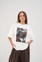 Aqua Brown Oversize White T-Shirt - 3