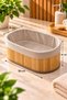 Bamboo Wicker Oval 3-Piece Organizer Basket Set - Multi-Purpose Organizer - 5