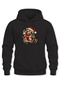 Unisex Christmas Themed Funny Raccoon Printed Hooded Sweatshirt Hoodie