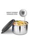 Milton Stainless Steel Lunch Box Tiffin for Kids and Adult – 3 Leakproof Food Containers (210 ml, 34 - 5