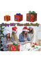 3PCS Christmas Nesting Gift Boxes with Lid Stacking Boxes Xmas Boxes for Gifts Lighted Gift Wrap Boxes for Christmas New Year Wrapping Presents Home Decorations - 7