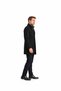 Men's detachable windproof collar detailed 3 buttoned double breasted collar stamp coat - 2