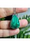 Malachite - Natural Malachite Stone Necklace - Energy and Joy Stone-8- Steel Chain - Only Hand Made