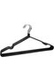 Feelings Metal Hanger PVC Coated 12-Piece Set 40cm, Black Clothes Hangers, Durable Space-Saving Garm - 2