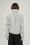 Liora Buttoned Ice Blue Bomber Jacket - 5