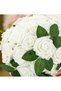 DUNISO Artificial Flowers Real Looking Ivory Foam Fake Roses with Stems for DIY Wedding Bouquets Whi - 4