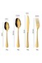 Sunhome 24-Piece Stainless Steel Cutlery Set Golden Kitchen Utensils Set, Tableware Set For Home Kit - 4