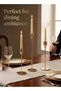 Beauenty 3pcs Gold Candle Holders,For Taper Candle,Candle Sticks,Candlestick Holder,Table Centerpiec - 3