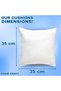 FOAM CRAFT Cushion Inserts for Sofas, Bed Pillows & Chair Cushions - Pack of 4 (35 x 35cm) - 2