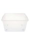 Cosmoplast 55L Clear Plastic Storage Box With Wheels & Lockable Lid (34.5x58.5x42.5cm)- Off White Of - 5