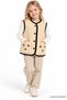 Girl's Vest Lamb Welsoft with Embroidery Detail on Pocket