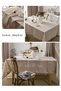 DUNISO Tablecloth for Tables Tassel Cotton Linen Waterproof Spill proof Wrinkle Tablecloth Kitchen D - 5