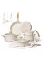 Carote 24-Piece Nonstick Cookware Set with Detachable Handle, Stackable Pots & Pans, PFOA-Free Alumi