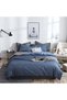 Sharpdo 4-Piece King Size Luxurious Cotton And Soft Comforter Set Microfiber Blue