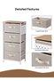 Sharpdo Dresser for Bedroom, 4-Layer Drawer Storage Cabinet Tall Nightstand Dresse Iron Frame Fabric - 5