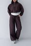Women's Skirt with Ribbed Detail, Zipper Collar, Lined Top - Pants Set - 7