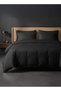 Good Sleep Queen Size Duvet Cover Set | 6 Piece | 200x230 cm | Black Striped | Duvet Cover with Deep