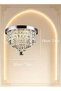 LOOPITYS 20cm Chrome Flush Mount K9 Crystal Ceiling Light, 3000K Warm LED Mini Chandelier, Raindrop - 3