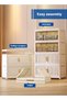 HomarKet Stackable Storage Bins,4 Tier Foldable Storage Cabinet with a Lid (ZB07CBD9AE9196B1E46CAZ) - 3