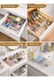 Eworld 25 PCS Clear Plastic Drawer Organizer Tray Set, Drawer Dividers Storage Bins, Non-Slip & Stac - 4