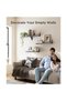 HOOKOR 4 Pcs Floating Shelves, Wood Floating Wall Shelf with Metal Brackets, for Wall Décor, Bedroom - 4