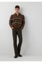 Marcus Comfort Gabardine Dark Brown Men's Trousers M00351A4097