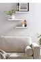 XiuWoo 3-Pack Wood Wall Mounted Floating Shelves, Rustic Display Shelves, Home Storage Rack, Hanging - 5