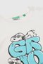 Boy's white oversized long sleeve t-shirt with snoopy print on the front - 3