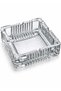 MOMENT Square Glass Ashtray – Crystal Clear Ribbed Design, Heavy Duty Ashtray for Home, Office & Out