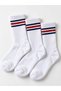Al Ibrah Kids Striped Crew Sports Socks 3 Pack - Soft Cotton Blend for Boys & Girls | Best Price UAE