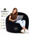 Comfy Classic Soft & Fluffy Large Adult Size Velvet Black Bean Bag With Virgin Bouncy Beans