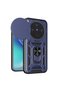 Case Compatible with Vivo X300, Sliding Camera Protection, Ring Magnet Tank Cover, Navy Blue