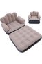 Tradeo 2-in-1 Inflatable Sofa Bed Convertible Air Couch – Flocked Surface, Comfortable Backrest & Ar
