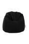 Leather Bean Bag Black 80x50cm - 2