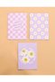 Purple Printed Notebook 3 Piece Set - 2