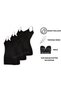 6349 Women's Padded Lycra Strapless Tank Top 3 Pieces - 2